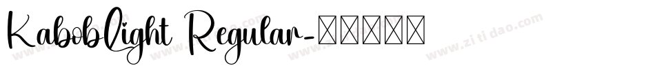 KabobLight Regular字体转换